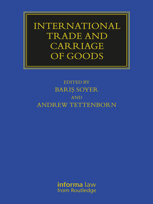 cover image of International Trade and Carriage of Goods